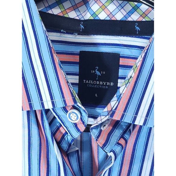 Tailorbyrd Collection Men's Striped Button-Up Shirt Size Large - Picture 3 of 10